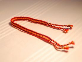 Yellow, Blue and Red Friendship Bracelet