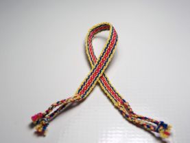 Yellow, Red and Blue Friendship Bracelet