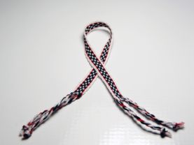 Black, White and Red Friendship Bracelet