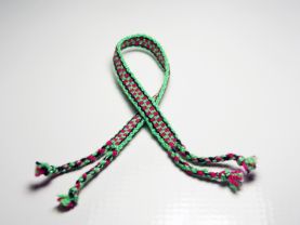 Green and Red Friendship Bracelet