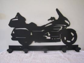 Motorcycle Coat Rack Metal Wall Art Silhouette