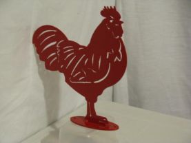 Red Rooster Metal Wall Art Silhouette