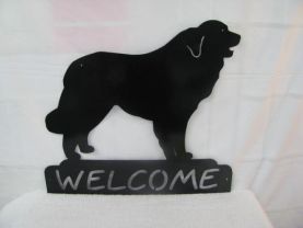Great Pyrenees Welcome Metal Wall Art Silhouette