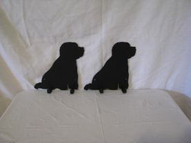 Bichon Frise 2 Hook Leash Holder Metal Dog Wall Art Silhouette
