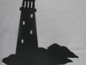Lighthouse 003 Silhouette Metal Wall Art
