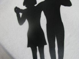 Cowgirl and Cowboy Dance 1 Metal Silhouette Western Wall Art