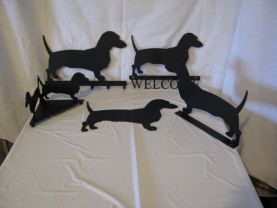 Dachshunds Collection Metal Wall Art Silhouette