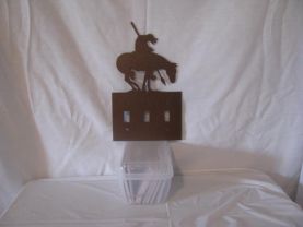 End of Trail Light Switch Cover Metal Wall Art Western Silhouette