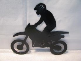 Motorcycle/Rider 007 Wall Art Metal Silhouette