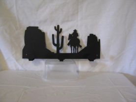Scenic Arizona 003 Hook Coat Rack Metal Wall Art Western Silhouette