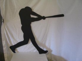 Baseball Player 002 Metal Sports Wall Yard Art Silhouette