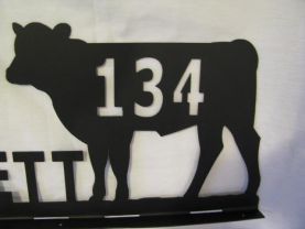 Custom Mailbox Topper with Name and Address Metal Yard Art Silhouette