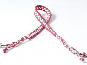 Red and White Friendship Bracelet