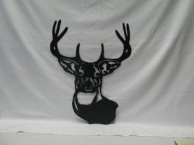 Deer Head 004 Metal Wildlife Wall Yard Gate Art Silhouette