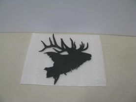 Elk Head 002 Wildlife Metal Art Silhouette