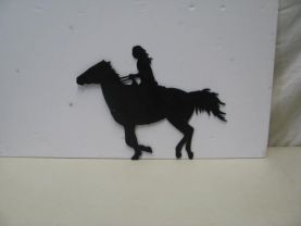 Horse Rider Western Metal Wall Art Silhouette