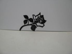 Rose 004 Metal Wall Yard Art Silhouette