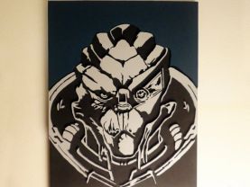 Handmade Garrus Vakarian, Mass Effect portrait