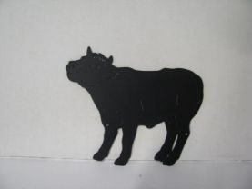 Bull Calf Metal Wildlife Wall Yard Art Silhouette