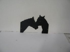 Horse Pair 180 Metal Wildlife Wall Yard Art Silhouette