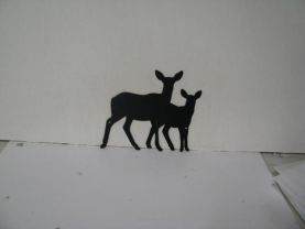 Deer Pair 300 Metal Wildlife Wall Yard Art Silhouette