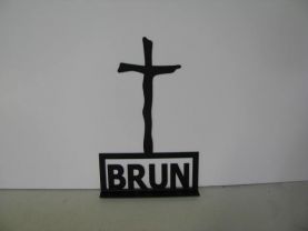 Cross 028 With Names Metal Wall Art Silhouette