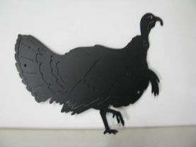 Turkey Strutting Wildlife Metal Art Silhouette