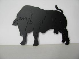 Charolais Bull Metal Art Silhouette