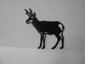 Antelope Standing Large Wildlife Metal Art Silhouette