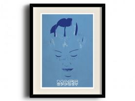 Liara Tsoni, Mass Effect minimalist poster, Mass Effect digital art poster
