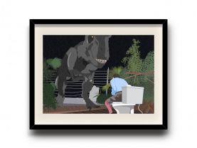 Jurassic Park minimalist poster, Jurassic Park digital art poster