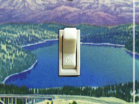 DONNER LAKE Vintage Poster Switch Plate (single)
