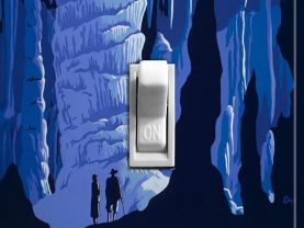 CAVES vintage travel poster Switch Plate (single)