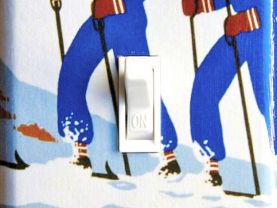 NEW YORK Vintage Ski Poster Switch Plate (single)
