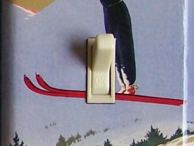 SKI JUMP Soaring Vintage Ski Poster Switch Plate (single)