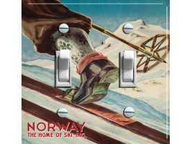 NORWAY Vintage Ski Poster Switch Plate (double)