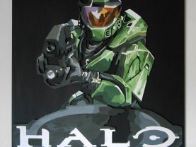 Handmade Halo: Combat Evolved wall hanging