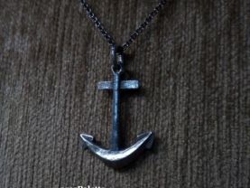 Anchor Necklace-Handmade-925 silver-Oxidised Anchor Necklace