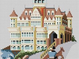 pdf | Counted Vintage Cross Stitch Pattern | Cliff House