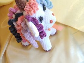 Unicorn, soft toy, knitted toy, handmade, gift, souvenir, new year