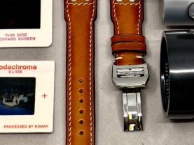 Pilot Leather Watch Strap, Aged Leather Watch Band 21mm, Mens Aviation Brown wrist Band 22mm, Uhrenarmband aus Leder