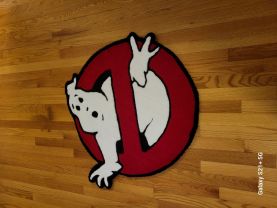 Ghostbusters. Handmade carpet using tufting technology.