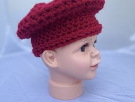Handmade Baby Beret Bundle - 2 Unique Crochet Beret Hats Size Infant to 6 Months