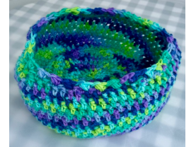 The Blue Planet Decorative Crochet Catch All Basket
