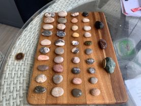 Set of multi-colored sea stones for needlework - 43 pcs