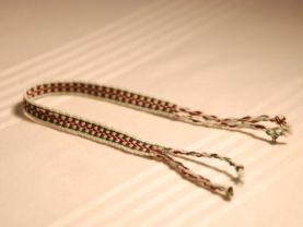 Brown and White Friendship Bracelet