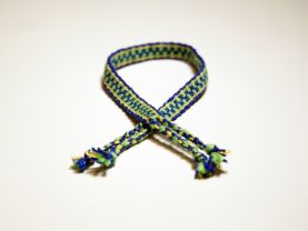Blue and Lime Green Friendship Bracelet