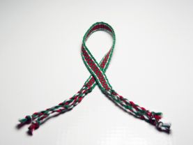 Red and Green Friendship Bracelet