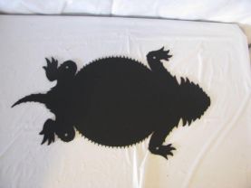 Horn Toad Large Metal Wall Art Silhouette Western