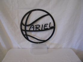 Personalize Basketball Metal Sports Wall Art Silhouette